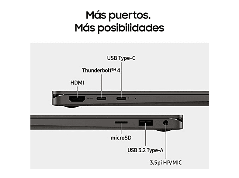Convertible 2 en 1 - Samsung Galaxy Book3 360, 13.3" FHD, Intel® Evo™ Core™ i5-1340P, 16GB RAM, 512GB, W11H, Teclado QWERTY español, Graphito
