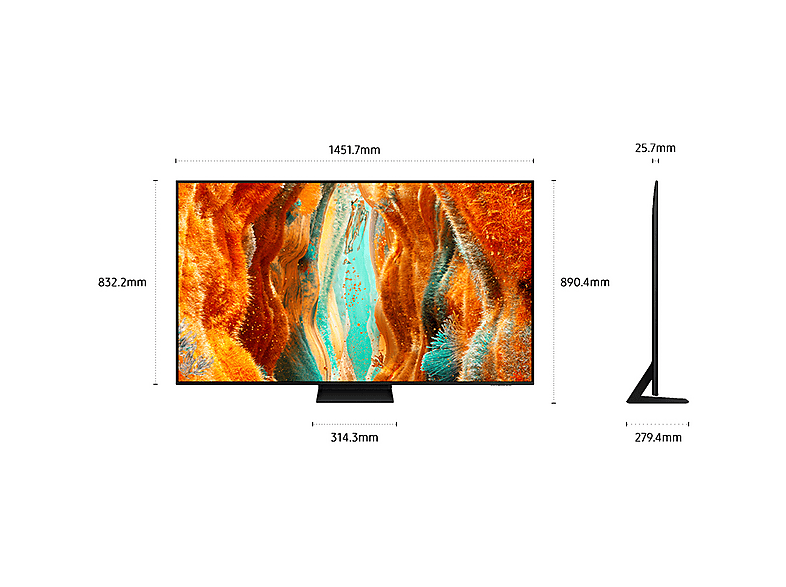 TV Neo QLED 65" - Samsung TQ65QN70FAUXXC, UHD 4K, NQ4 AI Gen2, Smart TV, DVB-T2 (H.265), Negro