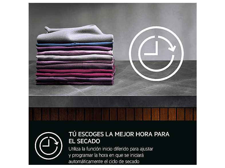 Secadora bomba de calor - AEG Series 7000 TR719G2PB, Eléctrico, 9 kg, Blanco