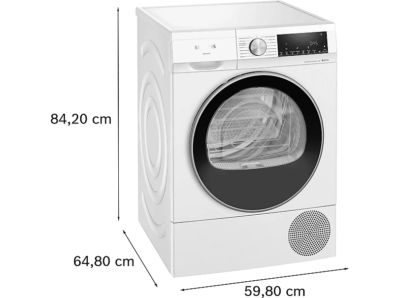 Secadora de condensación - Siemens iQ500 WQ45G2D0ES, Eléctrico, White