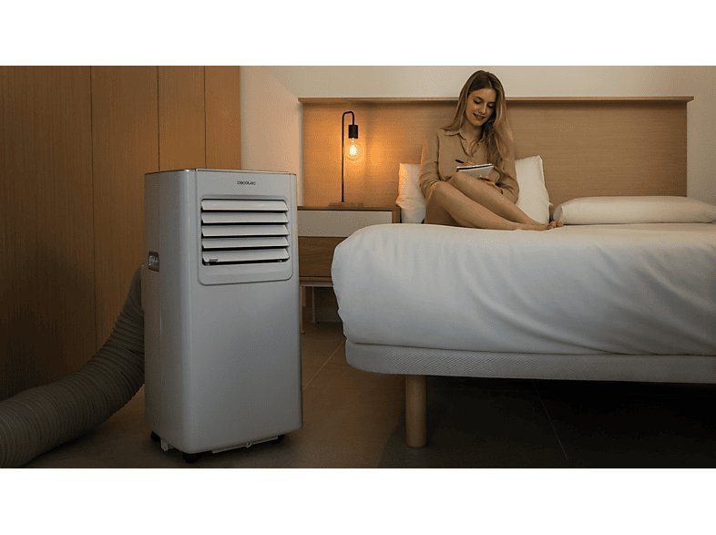 Aire acondicionado portátil - Cecotec ForceClima 7100 Soundless, 780 W, 1764 fg/h, 4 modos, 2 velocidades, Mando a distancia, Blanco