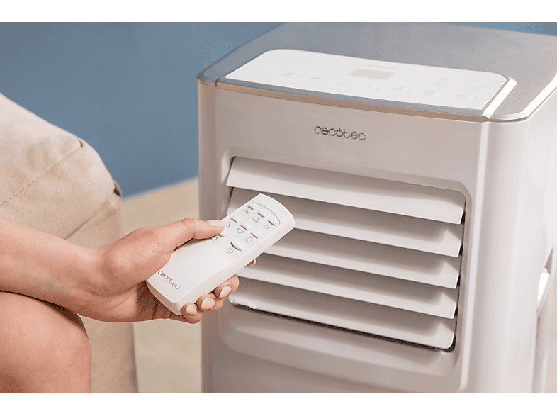 Aire acondicionado portátil - Cecotec ForceClima 7100 Soundless, 780 W, 1764 fg/h, 4 modos, 2 velocidades, Mando a distancia, Blanco