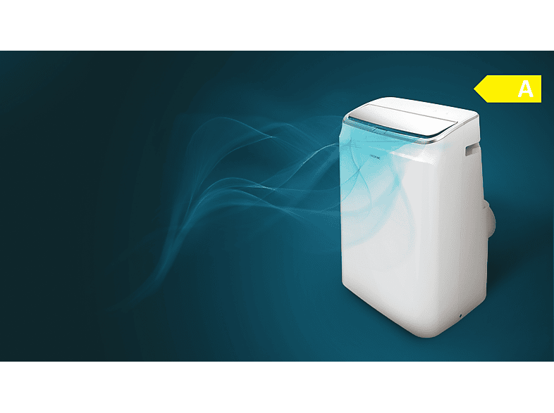 Aire acondicionado portátil - Cecotec ForceClima 12800 Soundless Heating Connected, 3024 fg/h, Bomba de calor, 5 modos, 3 veloc, Mando, Wi-Fi, Blanco