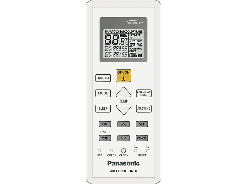 Aire acondicionado Split 1 x 1 - Panasonic (Aire Acond.), Panasonic KIT-UZ25-ZKE, 2150 fg/h, Inverter, Bomba de calor, Blanco