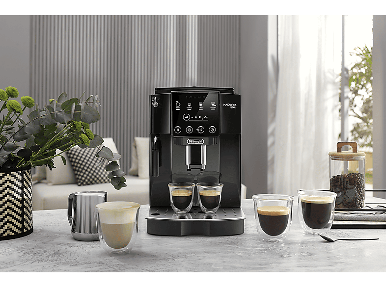 Cafetera superautomática - De Longhi, De'Longhi Magnifica Start ECAM220.21.BG, Molinillo integrado, Sistema Thermoblock, Vaporizador, 1450 W, 15 bar