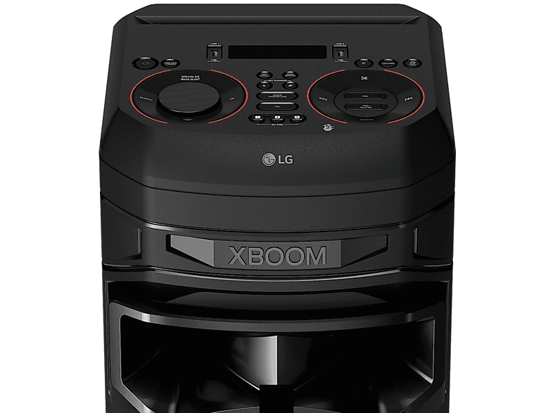 Altavoz de gran potencia - LG XBOOM RNC9, 1000W, Luces Multi Color, Efectos DJ, Función karaoke, Efectos de Voz, Negro