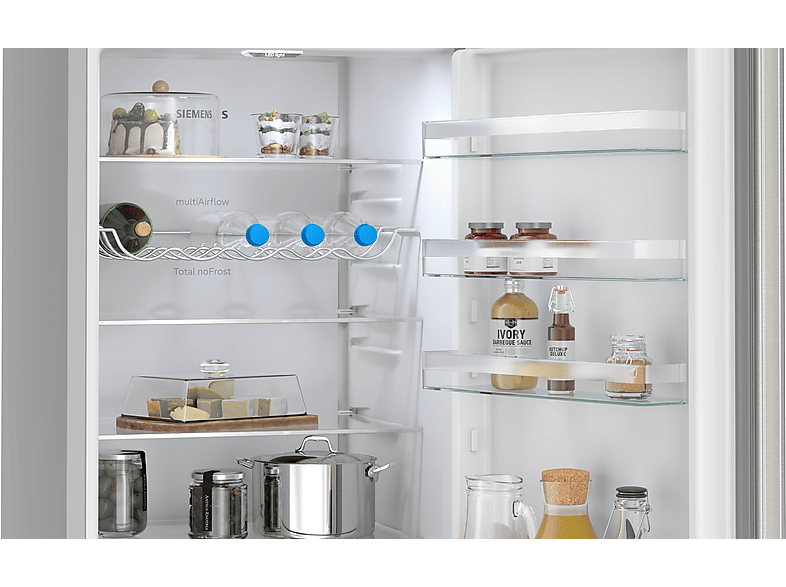Frigorífico combi - Siemens KG39NXIBF, No Frost, 203 cm, 363 l, CajónHyperFresh 0 ºC, SuperRefrigeración, Inox