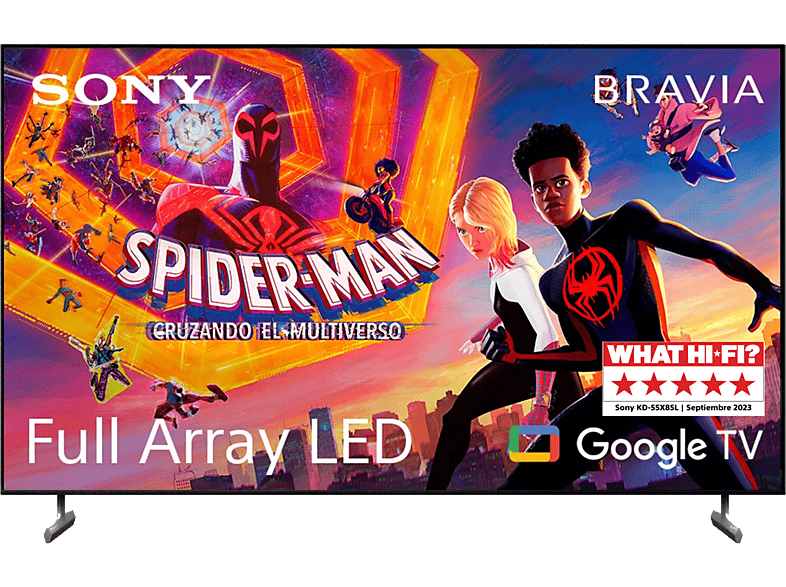 TV LED 55" - Sony BRAVIA 55X85L, 4K HDR, TDT HD, DVB-T2, Smart TV (Google TV), Google Assistant, Alexa, Bluetooth, Dolby Atmos / Vision, Bravia Core