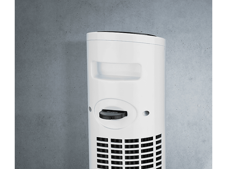 Ventilador de torre - Trisa 9359.7010, 28 W, 8 velocidades, Negro, Blanco
