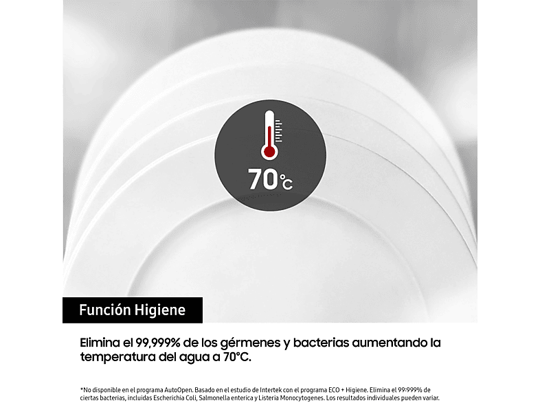 Lavavajillas integrable - Samsung DW60M6040BB/EO, 13 servicios, 6 programas, 59.5 cm, Función Higiene, Configuración Flexible, Sin Panelar
