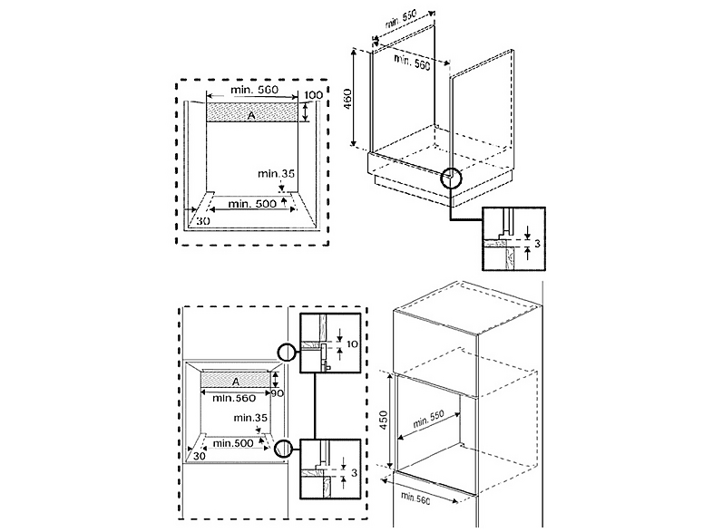 Horno compacto - Beko BBCM13300XC, Multifunción, Parcialmente catalítico, 48 l, 59.4 cm, Integrable, Negro