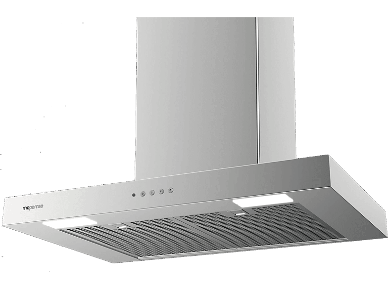 Campana decorativa - Mepamsa STILO NEO 70 X, 4 Velocidades, 710 m³/h, 70 cm, Inox