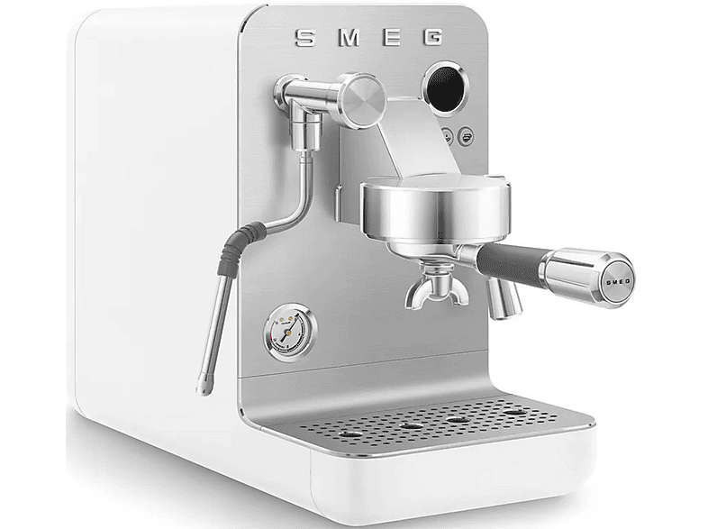 Cafetera espresso - Smeg EMC02WHMEU, 15 bar, 1700 W, 2 tazas, Blanco mate
