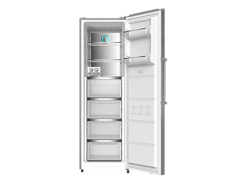 Congelador vertical - Jocel JCV282NFI, Independiente, 282 l, Total No Ice, -18ºC, 185 cm, Inox