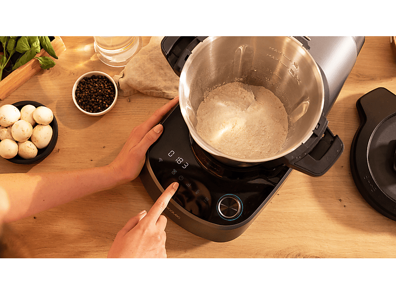 Robot de cocina - Cecotec Mambo 11090 Habana, 1600W, 3.3 l, 37 funciones, Display táctil, Báscula integrada, Wi-Fi, Negro