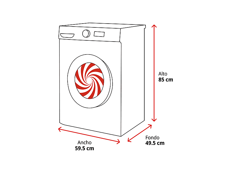 Lavadora carga frontal - Koenic KWM 9113 A INV, 9 kg, 1400 rpm, 14 programas, Botón de limpieza, Blanco