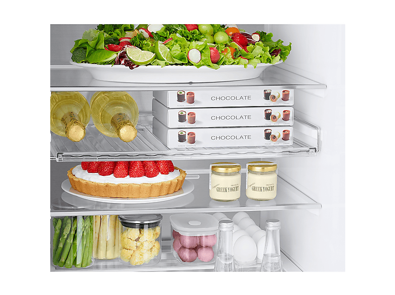 Frigorífico combi - Samsung BESPOKE Smart RB38C7B6A22/EF, No Frost, 203 cm, 387l, Twin Cooling Plus™, Metal Cooling, WiFi, Negro
