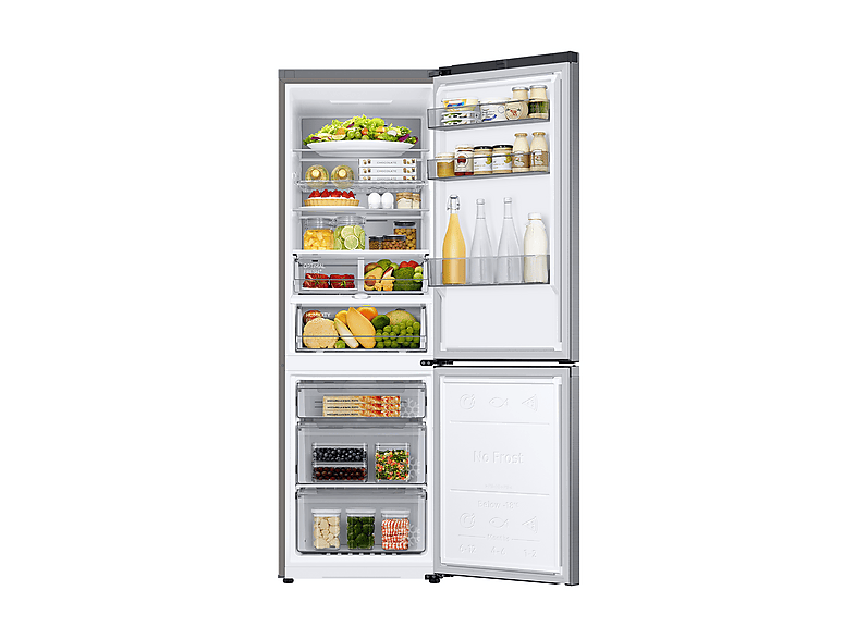 Frigorífico combi - Samsung Smart RB34C775CS9/EF, No Frost, 185.3cm, 344l, All-Around Cooling, Metal Cooling, WiFi, Inox