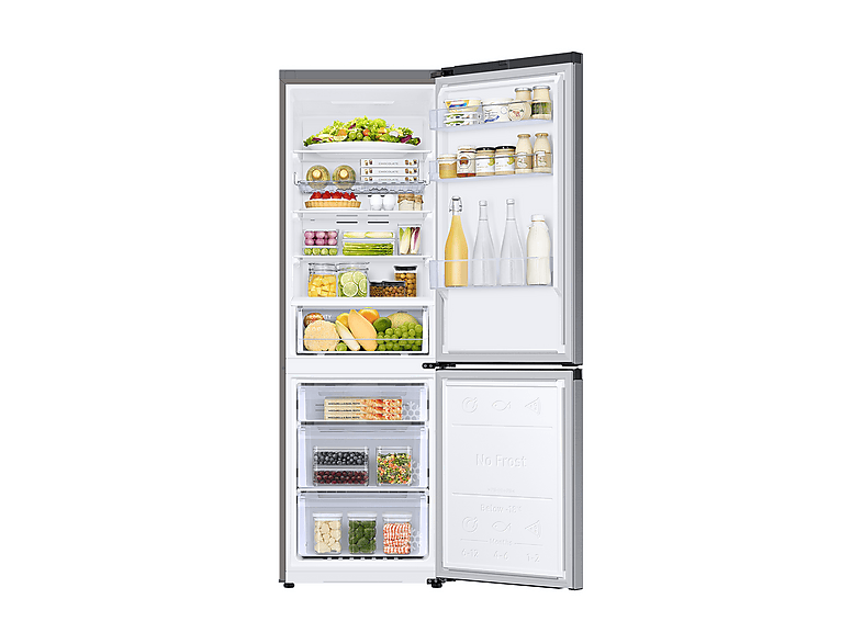 Frigorífico combi - Samsung Smart RB34C602DSA/EF, No Frost, 185.3cm, 344l, Mono Cooling, WiFi, Inox