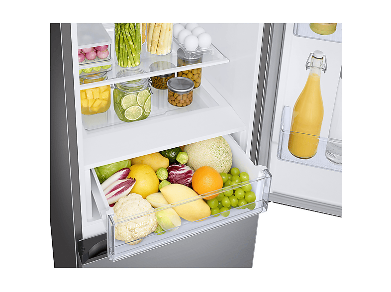 Frigorífico combi - Samsung Smart RB34C602DSA/EF, No Frost, 185.3cm, 344l, Mono Cooling, WiFi, Inox