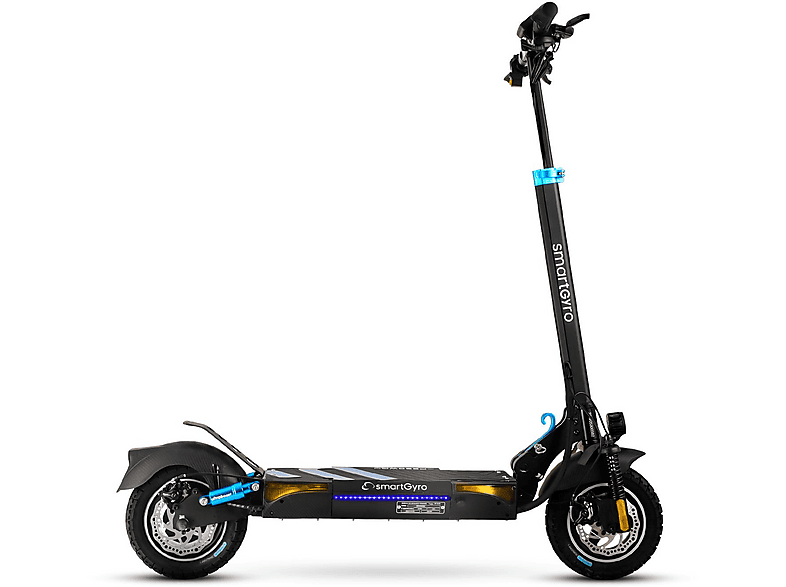 Patinete eléctrico - Smartgyro Speedway C, Pot. máx. 800 W, 13000 mAh, Negro
