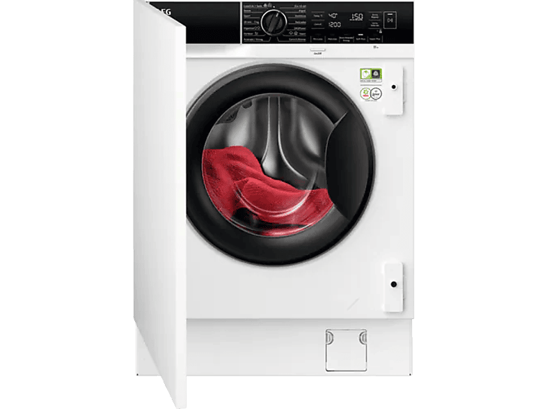 Lavadora integrable - AEG LFN8E8436C, 8 kg, 1400 rpm, Función Vapor, Conectividad Wifi, Sin panelar