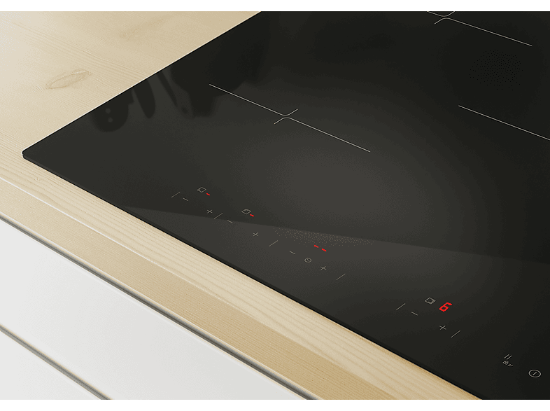 Placa inducción - Candy Moderna CIDD633C, 3 Zonas, Zona grande 32 cm, Mandos táctiles independientes, 59 cm, Negro
