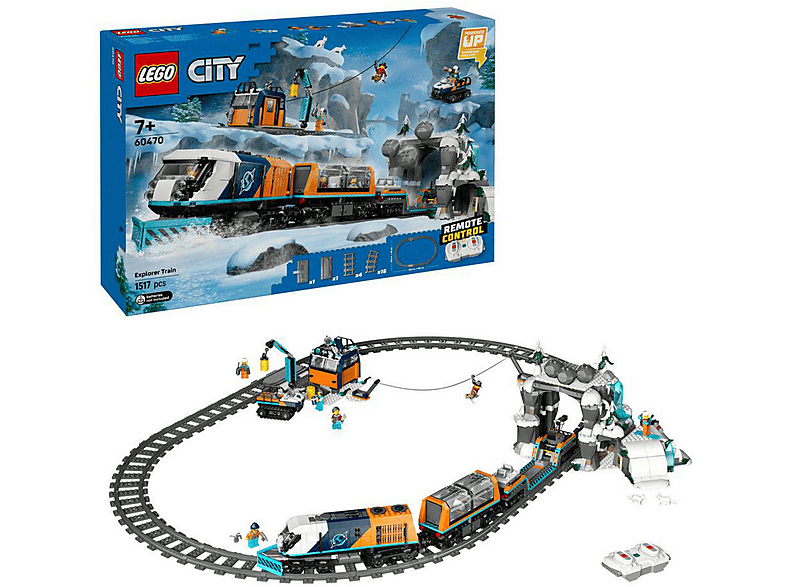 Juego de construcción - LEGO City Tren Ártico de los Exploradores - 660470, edad recomendada: 7 año(s), 1517 piezas