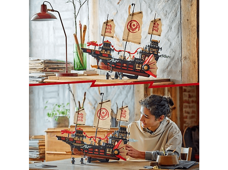 Juego de construcción - LEGO NINJAGO® Bounty del Templo Kit de Construcción Barco y 6 Minifiguras Mayores de 14 Años 71848, 2387 piezas