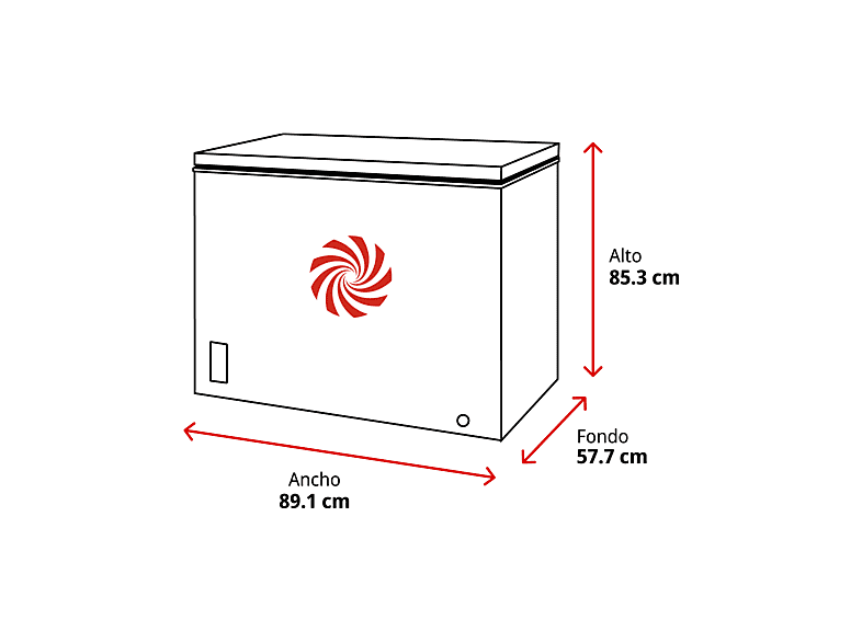 Congelador horizontal - Hisense FT247D4AWYLE, 191 l, 85.3 cm, Congelación rápida, Blanco