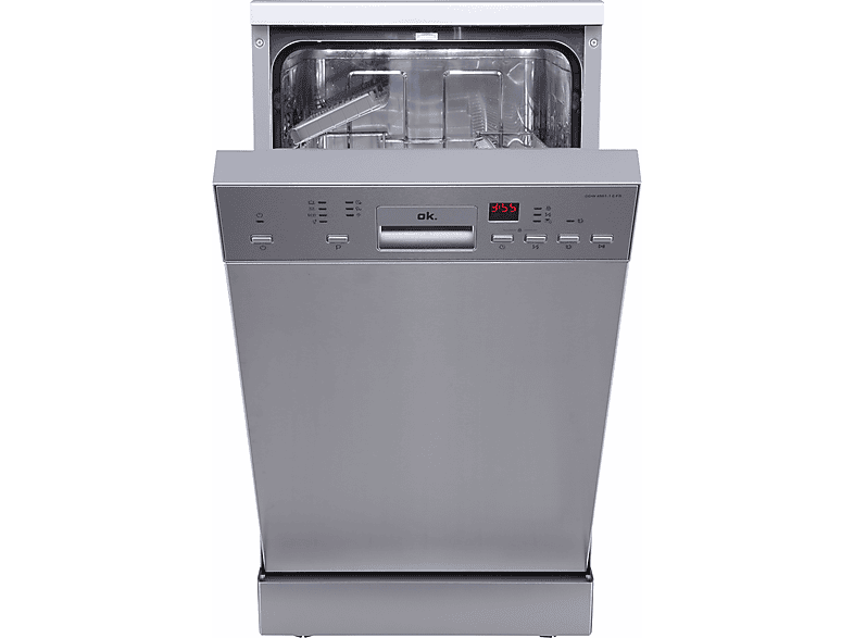 Lavavajillas - OK . ODW 4551-1 E FS, Libre Instalación, 45cm Ancho, 7 Programas, Silver