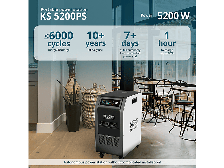 Estación de energía portátil - Könner & Söhnen KS 5200PS