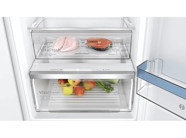 Frigorífico combi integrable - Bosch KIN86VFE0, Semi Frost, 177.2 cm, 260 l, Vita Fresh, Blanco
