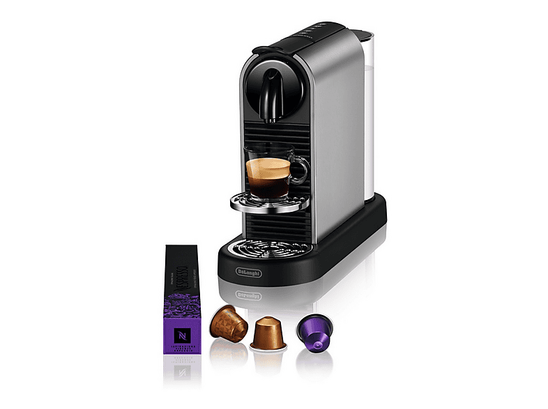 Cafetera de cápsulas - Delonghi CITIZ EN220.T METAL OR, 19 bar, 1260 W, Titan