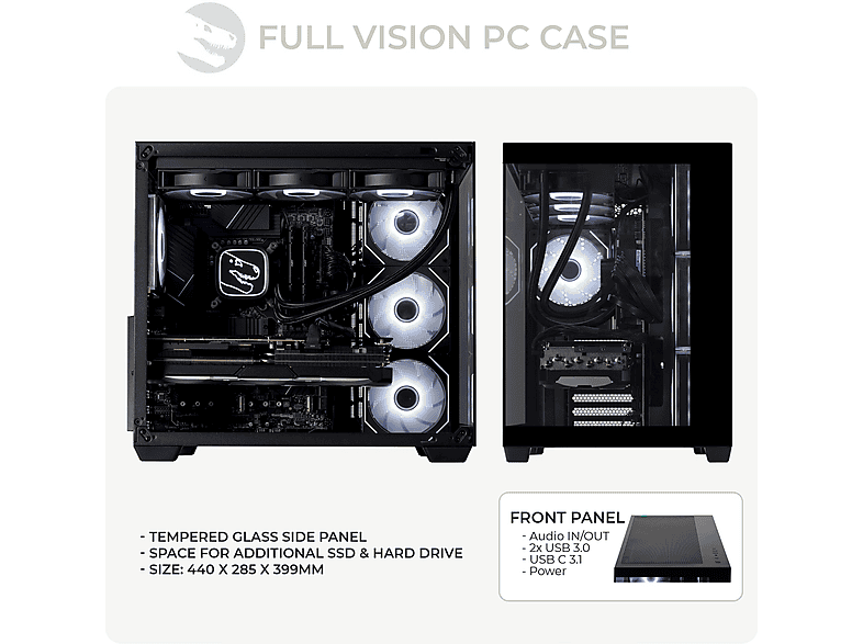 PC Gaming - Sedatech UCCT527I1I1HF, AMD Ryzen 7 5700X 8x 3.4Ghz (max 4.6Ghz), 32 GB RAM, 1000 GB SSD, GeForce RTX™ 5060, Windows 11, Negro