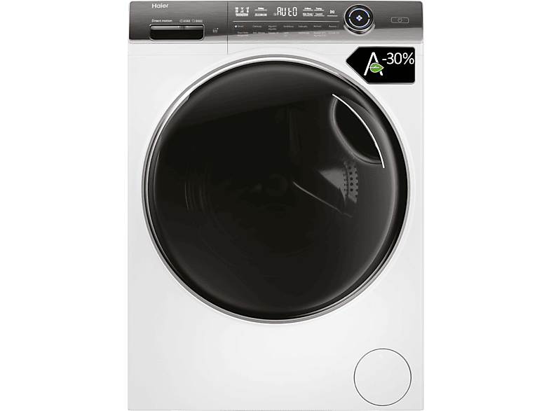 Lavadora carga frontal - Haier I-Pro Series 7 Plus HW110B14979EUGIB, 11 kg, 1400 rpm, Motor Direct Motion, Clase A-30%, Función vapor, Wi-fi, Blanco