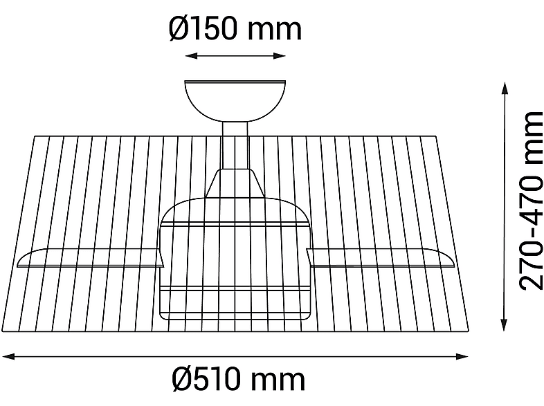 Ventilador de techo con luz LED - Sulion WINDSOR, 18 W, 5 velocidades, Marrón