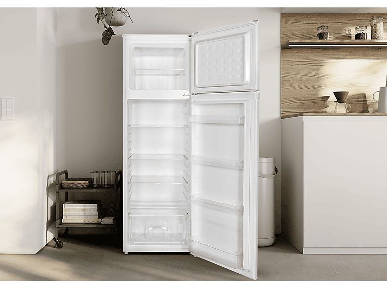 Frigorífico dos puertas - OK . OFK 481 E W, Compresor, 165 cm, 248 l, Luz interior, Blanco