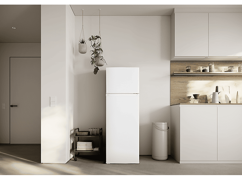 Frigorífico dos puertas - OK . OFK 481 E W, Compresor, 165 cm, 248 l, Luz interior, Blanco