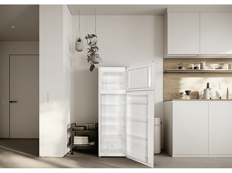 Frigorífico dos puertas - OK . OFK 481 E W, Compresor, 165 cm, 248 l, Luz interior, Blanco