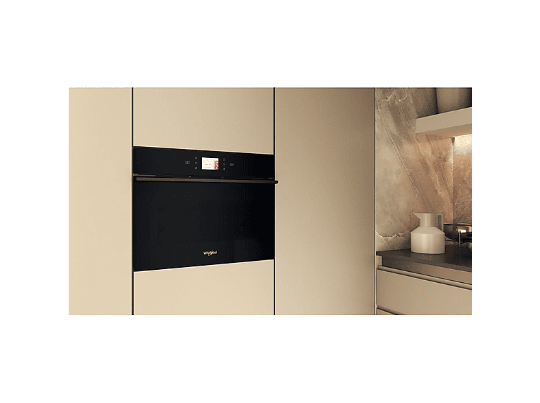 Microondas integrable - Whirlpool WCW9O7PHTSB, 7 potencia, 53 l, Negro