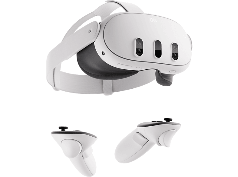 Gafas de realidad virtual - Meta Quest 3, 512 GB, Resolución 4K, Blanco