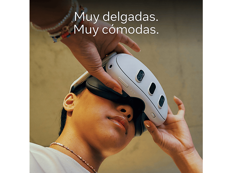 Gafas de realidad virtual - Meta Quest 3, 512 GB, Resolución 4K, Blanco