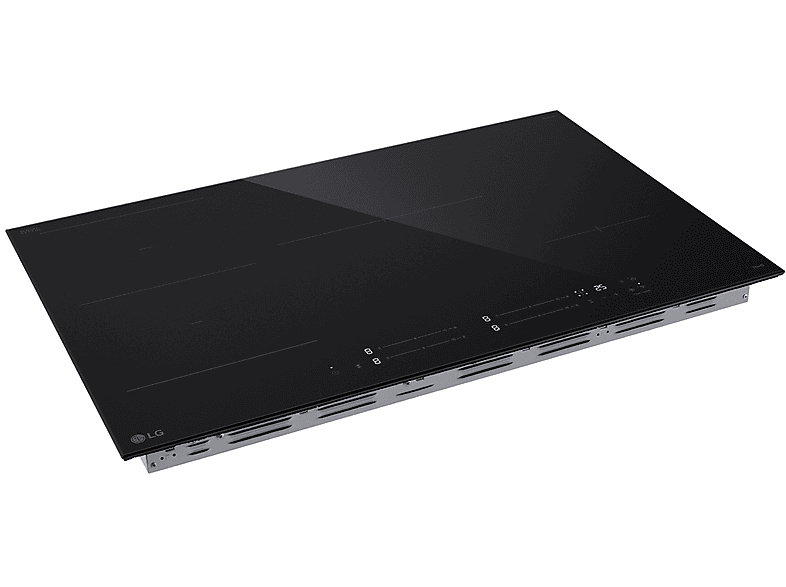 Placa inducción - LG CBIZ3035B, 4 zonas, 2 zonas Flex, 80 cm, Cristal negro