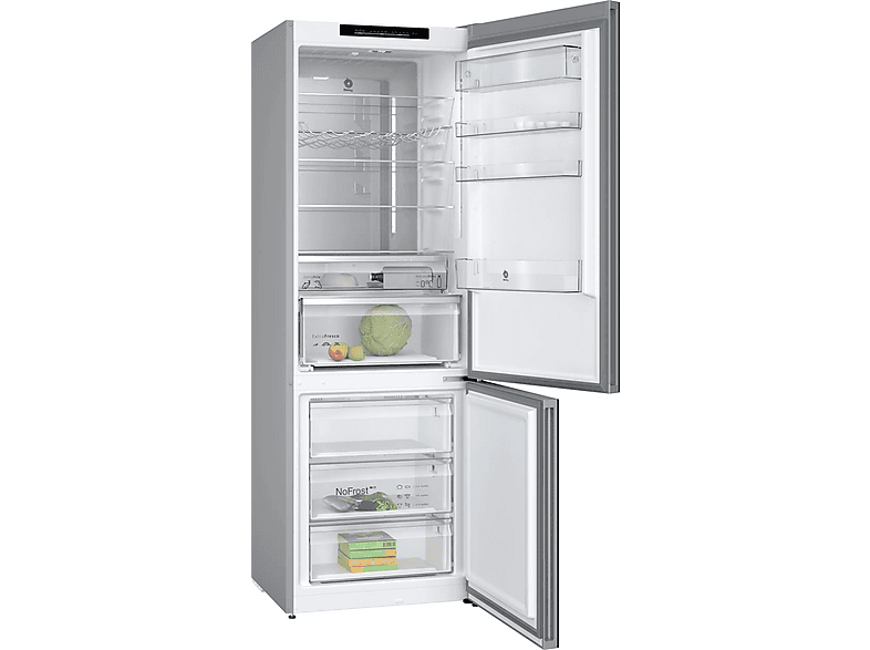 Frigorífico combi - Balay 3KFC879NI Serie Cristal, No Frost, 203 cm, 440 l, Negro