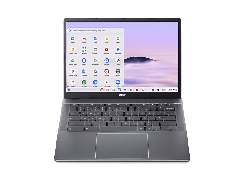 Portátil - Acer Chromebook Plus 514 CB514-3H con Gemini, 14" WUXGA, AMD Ryzen™ 5 7520C, 8GB RAM, 256GB SSD, Radeon™ Graphics, Google Chrome OS