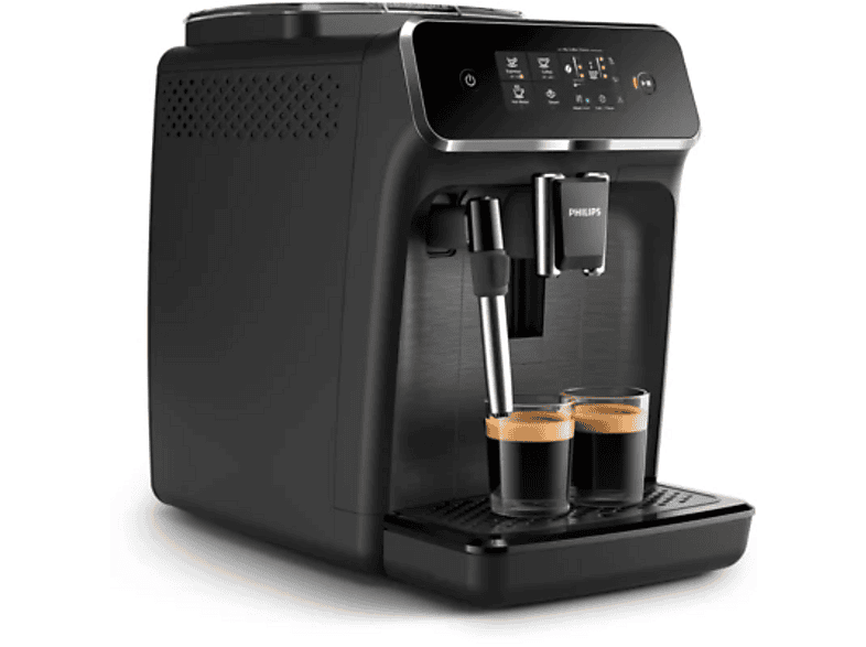 Cafetera superautomática - Philips EP2220/10, Molinillo integrado, Espumador de leche clásico, 1500W, 15 bar, 2 tazas, Negro