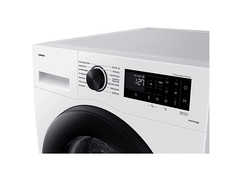 Lavadora carga frontal - Samsung WW90CGC04DAEEC, 9 kg, 1400 rpm, EcoBubble™, Clase A -10%, Función WiFi con SmartThings, Blanco