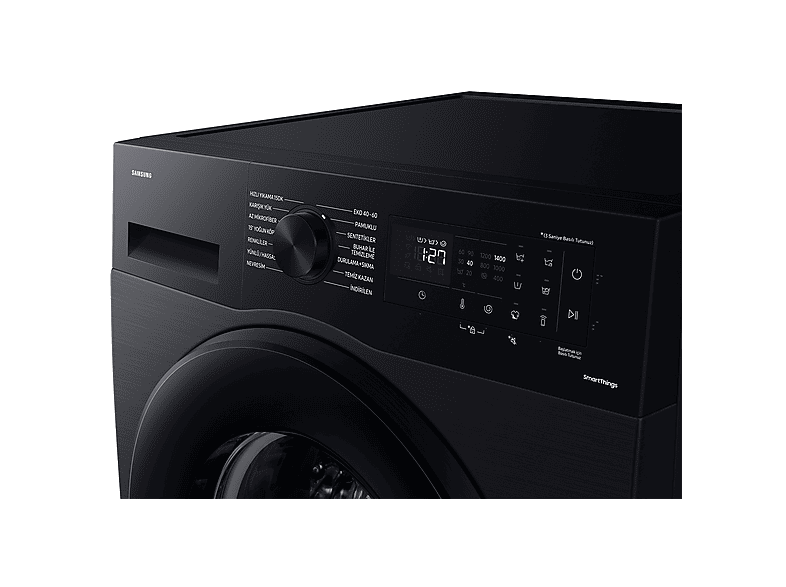 Lavadora carga frontal - Samsung WW90CGC04DABEC, 9kg, 1400 rpm, EcoBubble™, Función WiFi con SmartThings, Negro