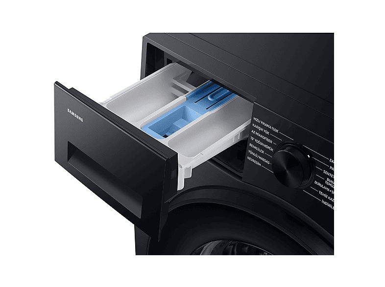 Lavadora carga frontal - Samsung WW90CGC04DABEC, 9kg, 1400 rpm, EcoBubble™, Función WiFi con SmartThings, Negro